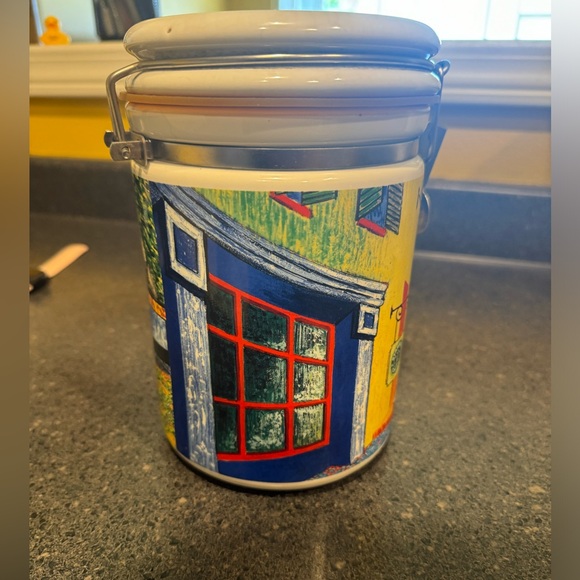 Vintage Starbucks Van Gogh Cafe Terrace at Night Ceramic Coffee Canister - Picture 6 of 8